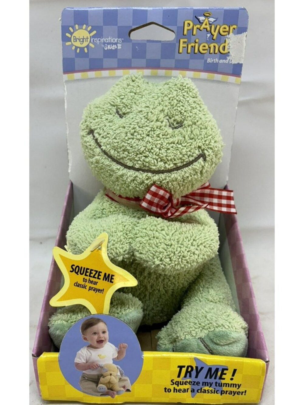 Vintage 2002 Prayer Friends Freddy Frog Bright Inspirations Kids II - NO SOUND